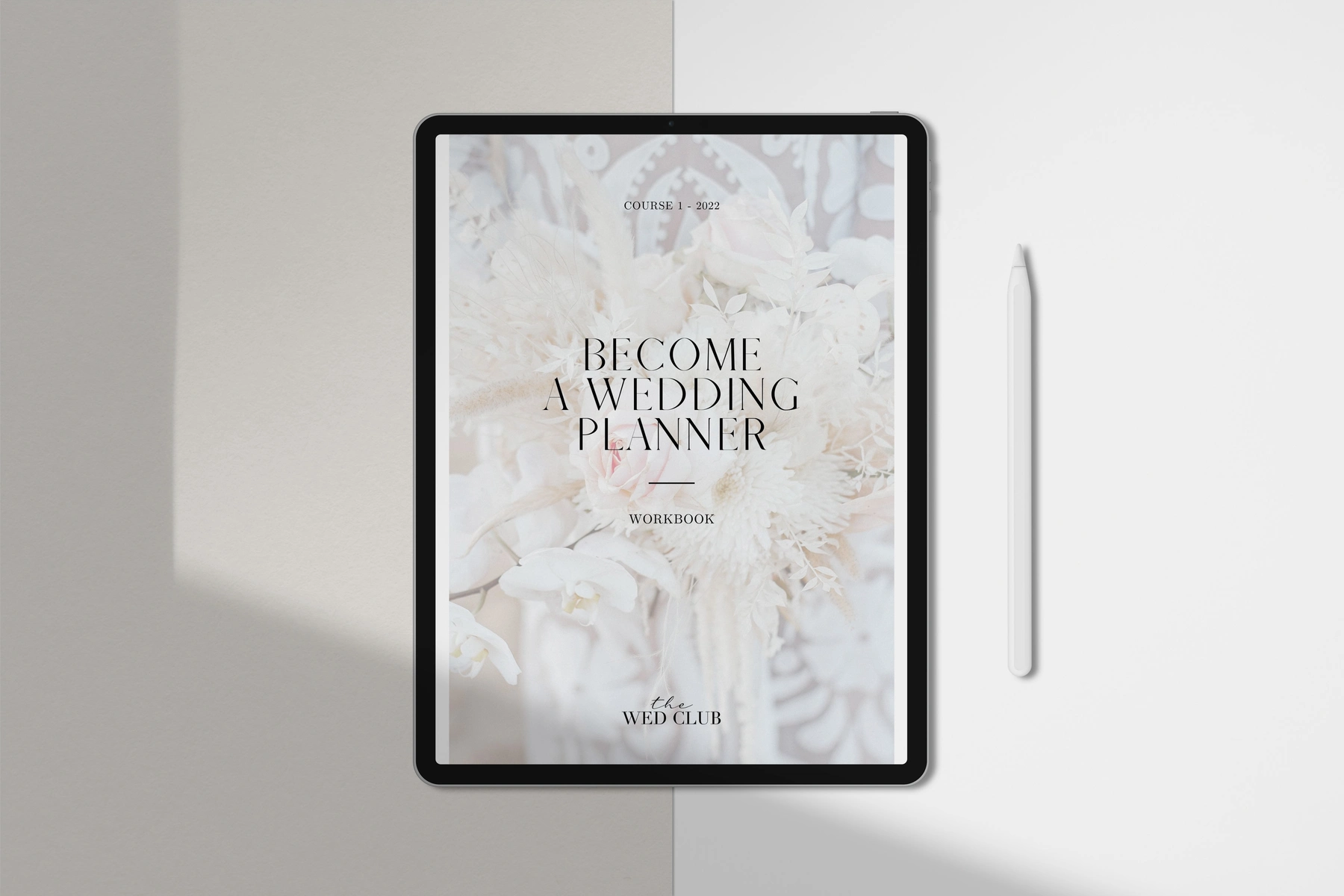 Workbook für The Wed Club Netzwerk für Wedding Planner auf iPad dargestellt