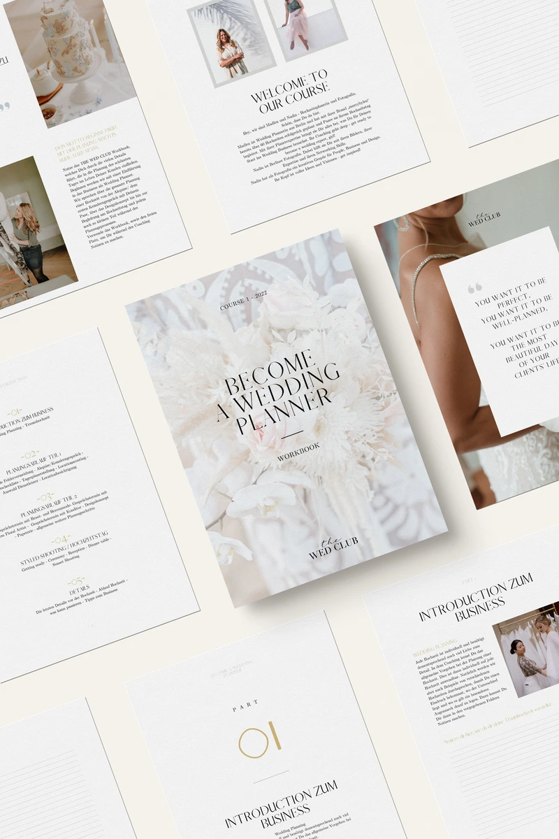 Branding und Workbook für The Wed Club Netzwerk für Wedding Planner