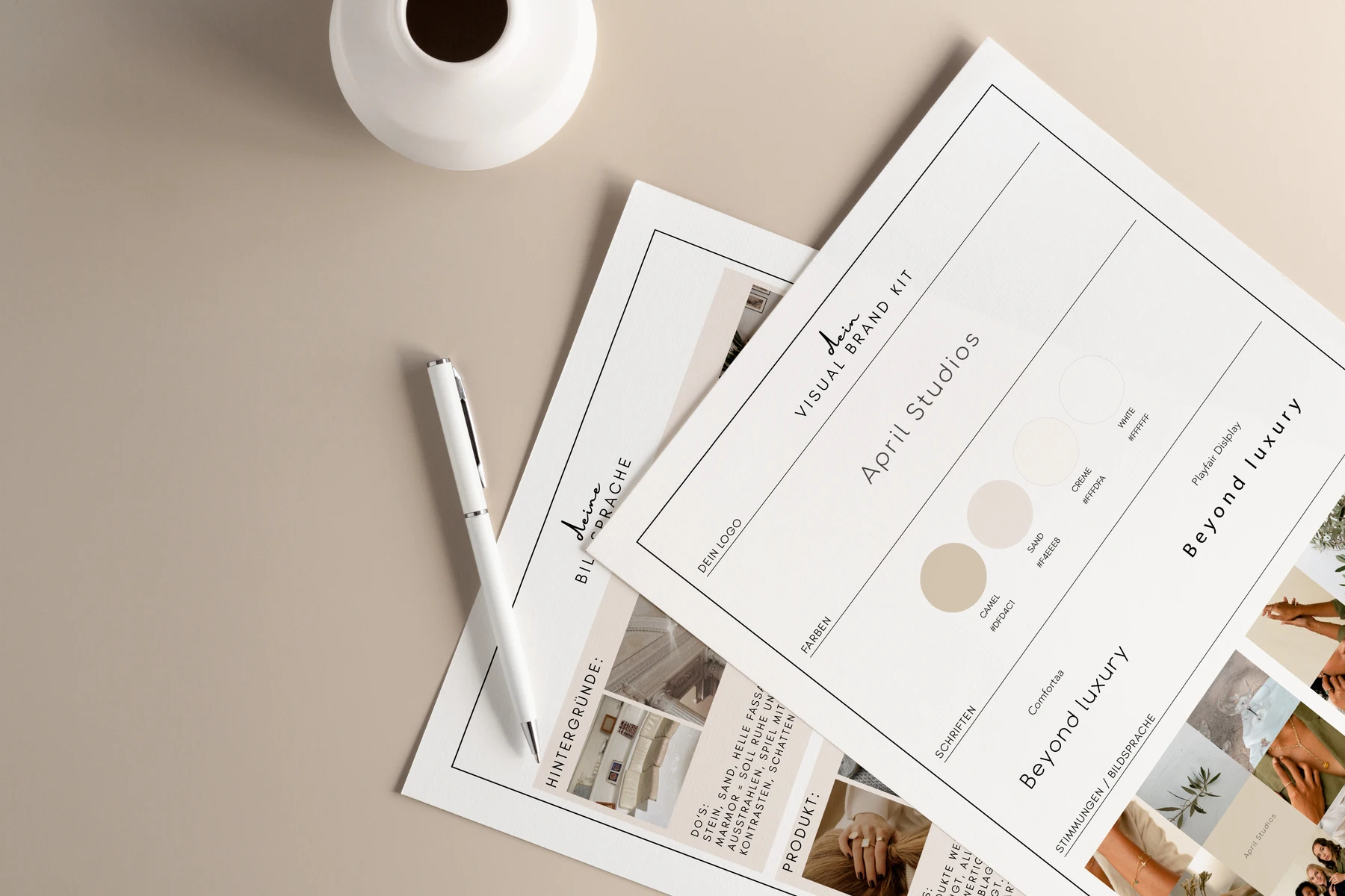 Branding und Social Media Design für April Studio Schmucklabel